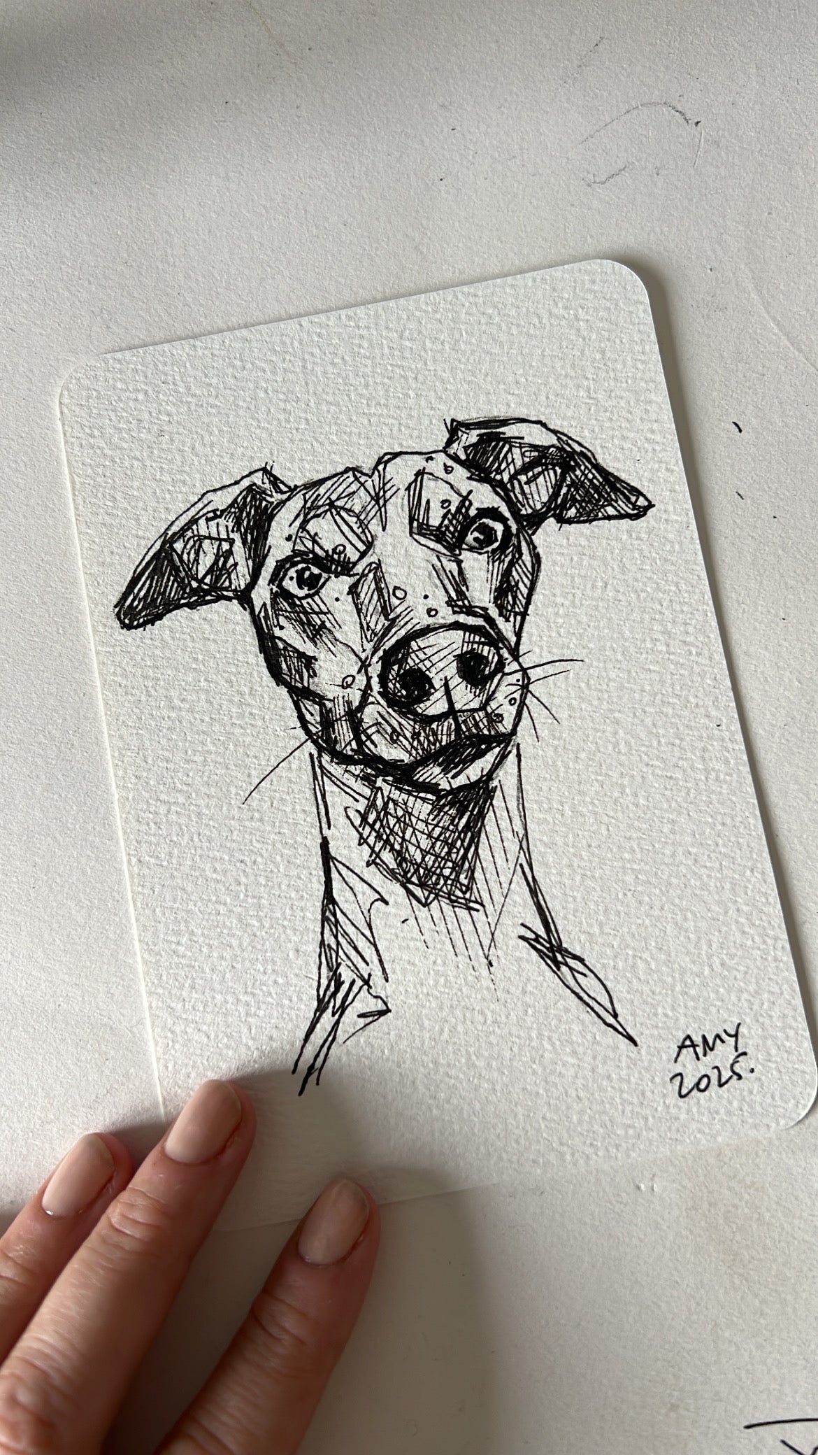 Naughty little whippy postcard