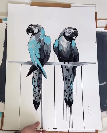 Cheetah/Macaw