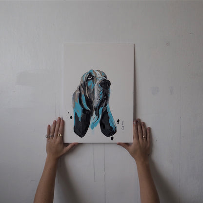 38.0x50.0cm dog portrait
