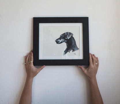 20.0x25.0cm dog portrait