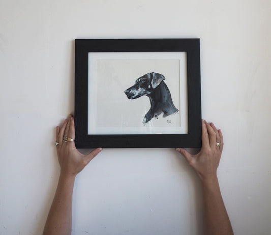 20.0x25.0cm dog portrait
