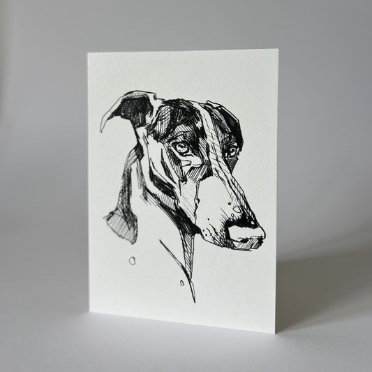 Greyhound greetings card