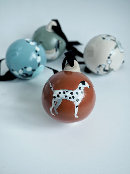 Bespoke dog portrait bauble
