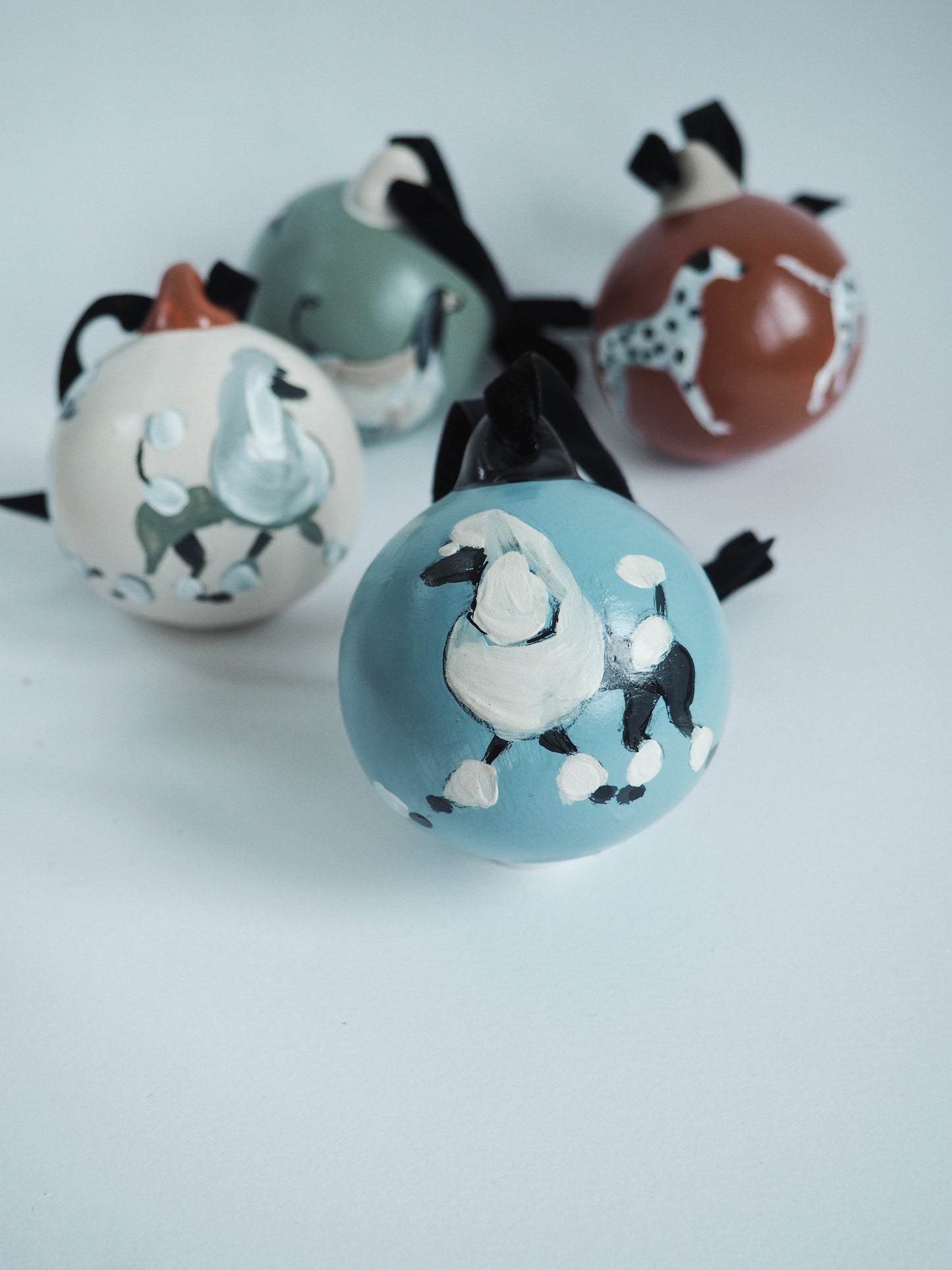 Bespoke dog portrait bauble