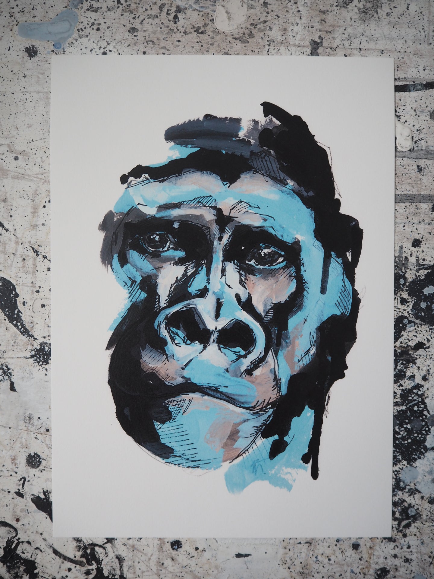 GORILLA PRINT - hand finished and signed