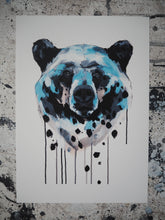 Load image into Gallery viewer, BEAR PRINT - hand finished and signed