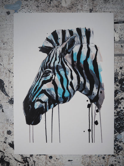 ZEBRA PRINT - hand finished and signed
