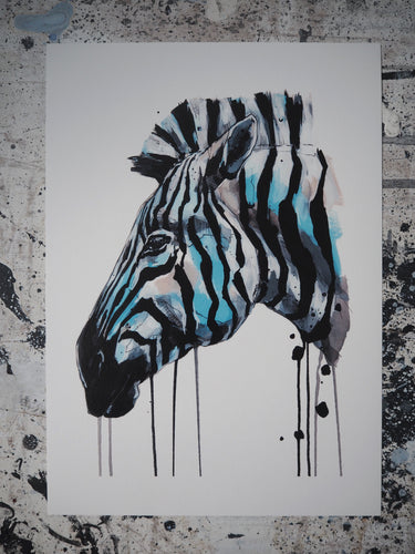 ZEBRA PRINT - hand finished and signed