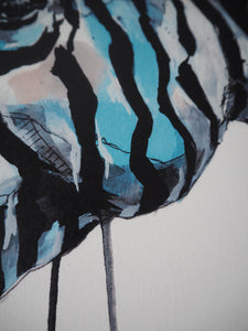 ZEBRA PRINT - hand finished and signed