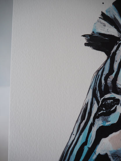 ZEBRA PRINT - hand finished and signed