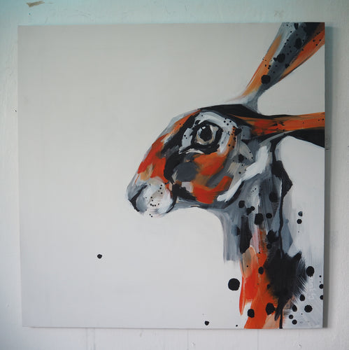 Framed hare ORIGINAL